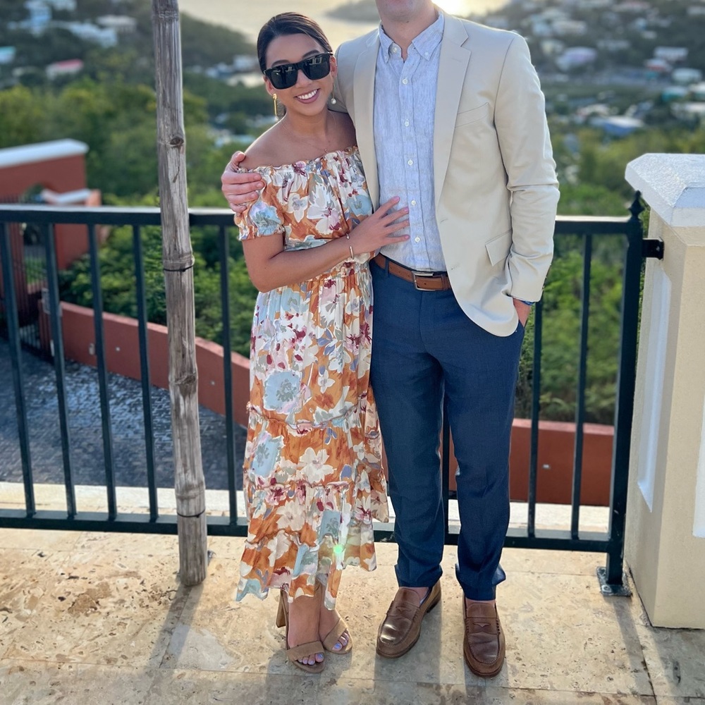 Floral Print Skirt + Top Set